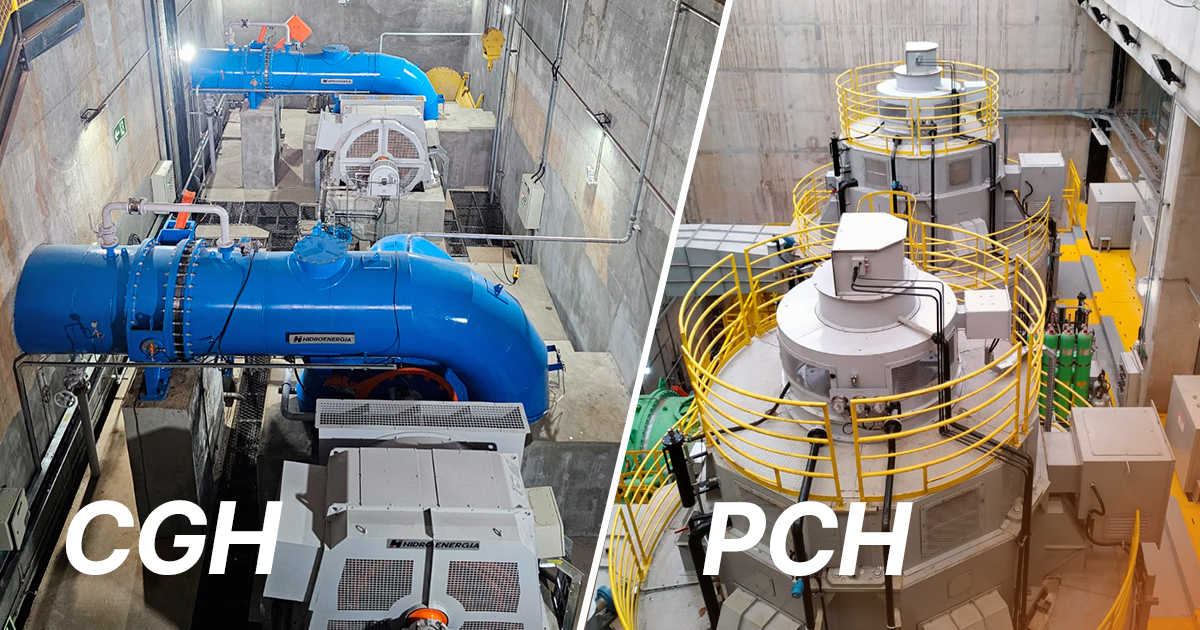 Tipos de usinas hidrelétricas: CGHs e PCHs Tipos de usinas hidrelétricas: CGHs e PCHs
